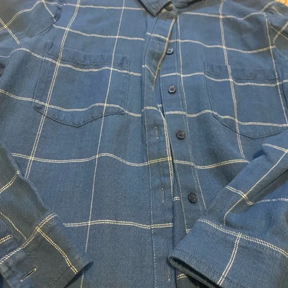 Lucky Brand Navy Checkered Button Down Shirt - Picture 4 of 5